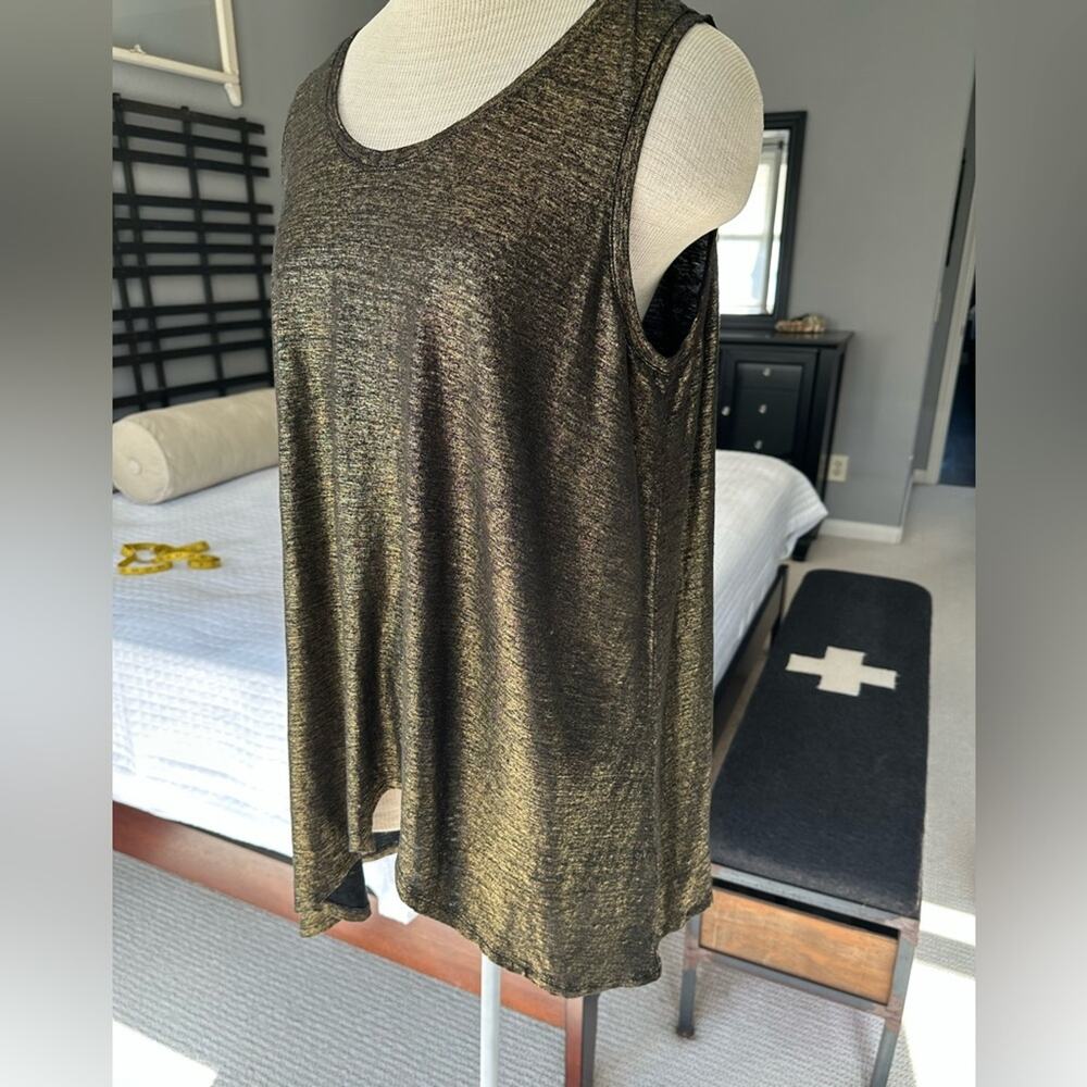 Eileen Fisher Metallic Gold Tank Top, size large - Picture 9 of 10